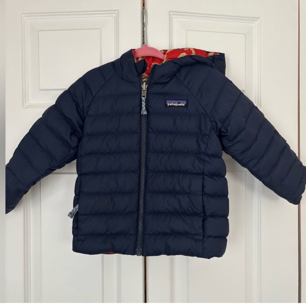 Patagonia Reversible Down Sweater Hoodie - Todalers' 3t blue